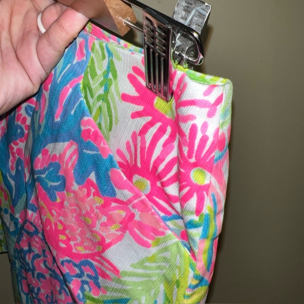 Lilly Pulitzer Lovers Coral Marigold Skort Sz 0 - Picture 4 of 6